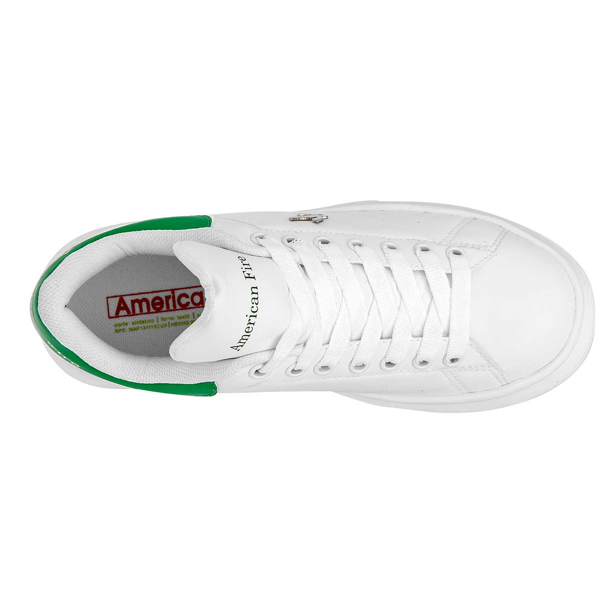 Tenis escolar para Niño marca American Fire Blanco cod. 116294