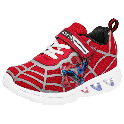Tenis urbano con luces spiderman Space Boys para niño preescolar