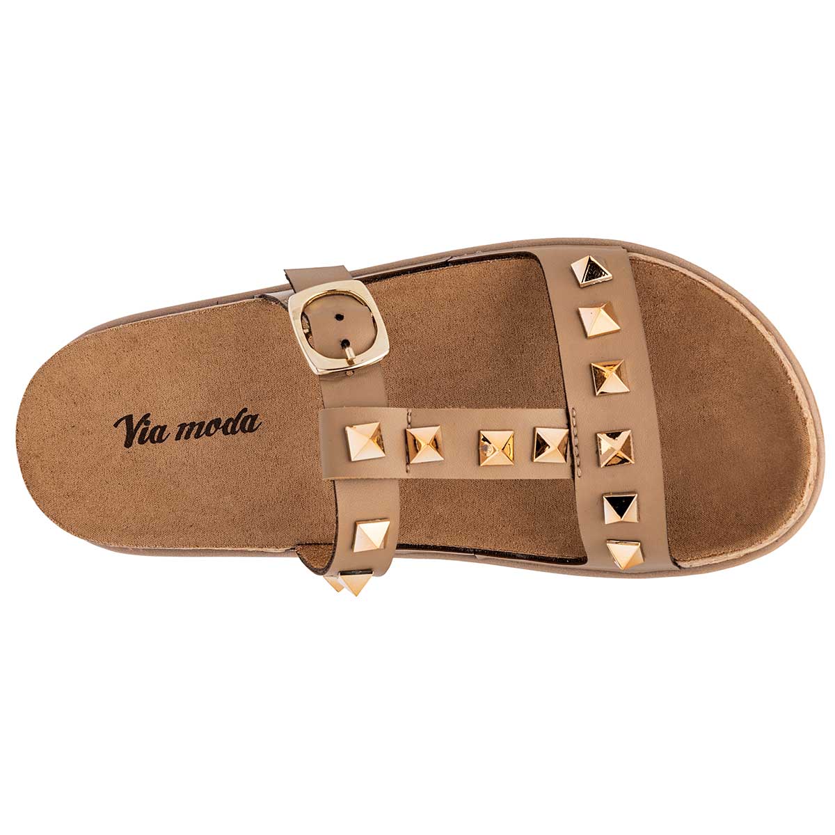 Sandalia para mujer marca Via Moda Beige cod. 117354