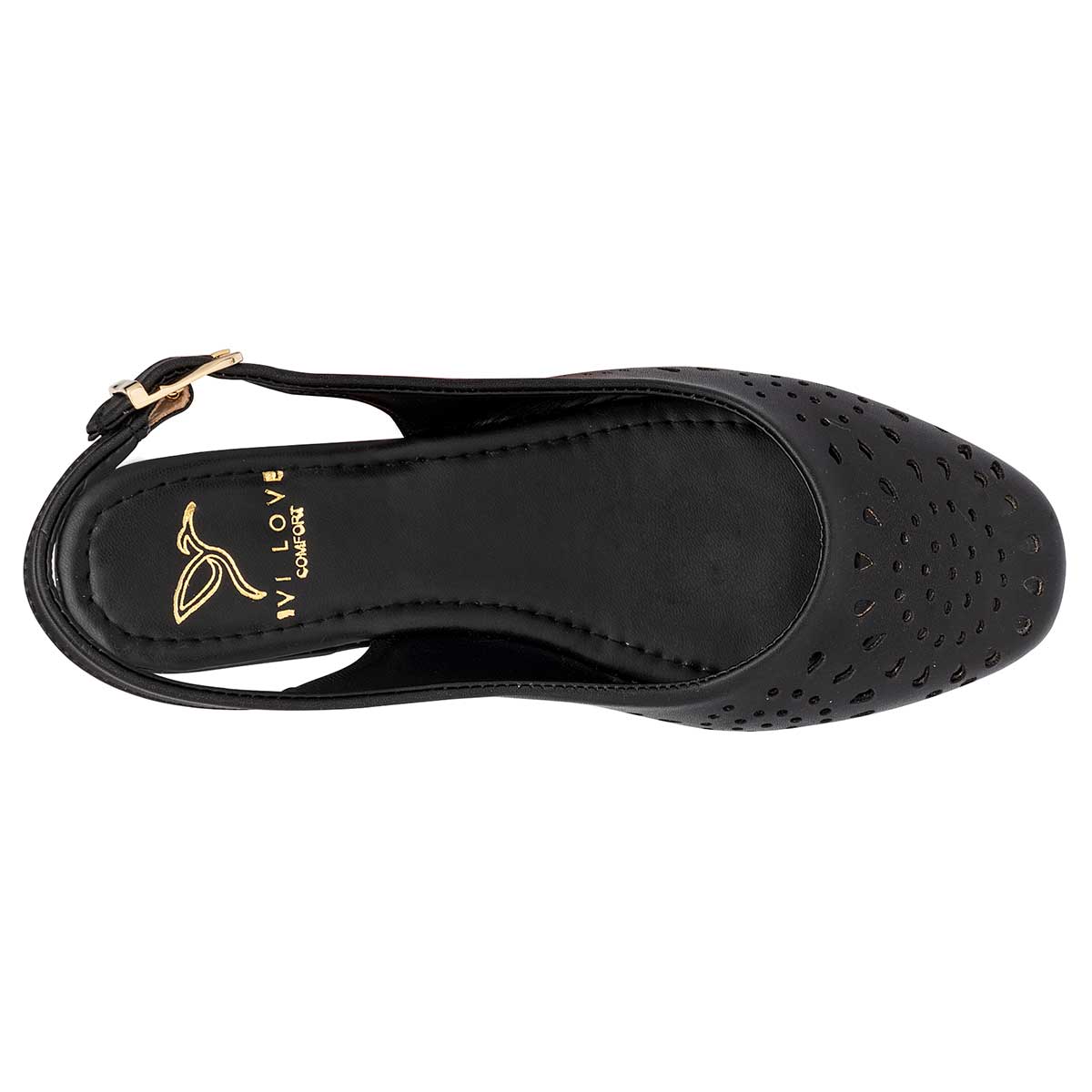 Balerina con talon para mujer marca Ivi Love Negro cod. 117725