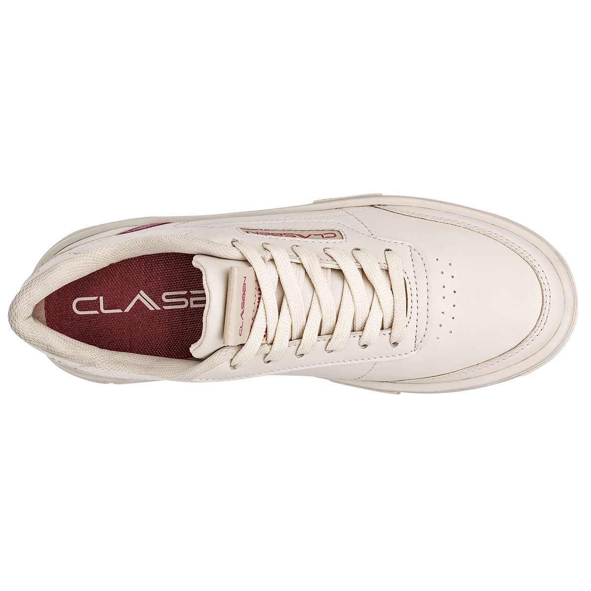 Tenis urbano para mujer marca Clasben Marfil cod. 117801