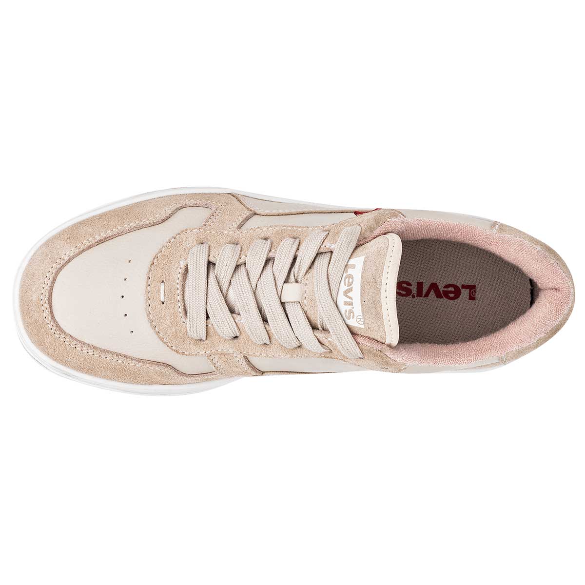 Tenis urbanos para mujer marca Levi's Beige cod. 118674