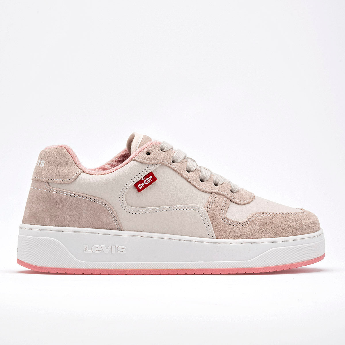 Tenis urbanos para mujer marca Levi's Beige cod. 118674