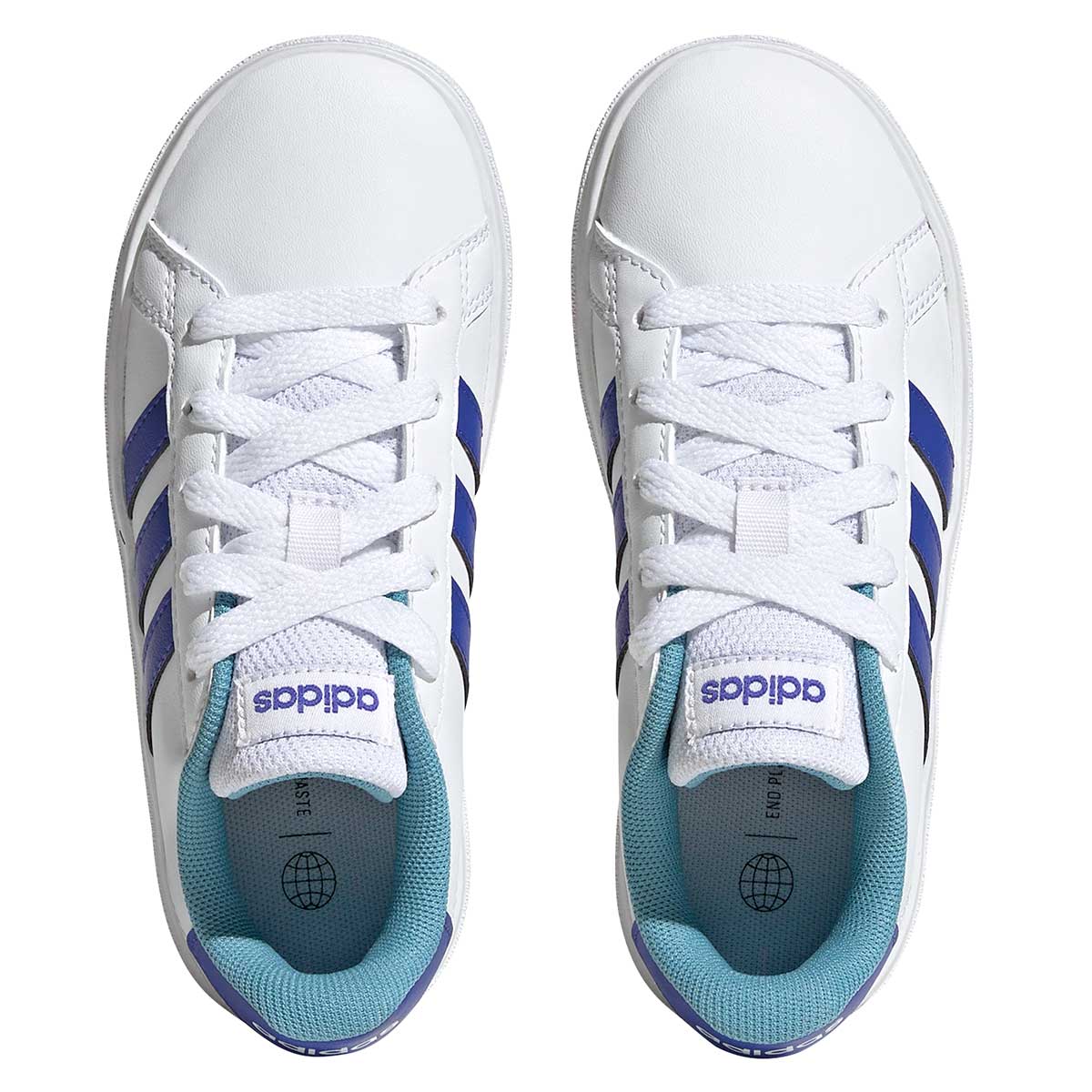 Tenis escolar para Niño Grand Court 2.0 K marca Adidas Blanco cod. 119064