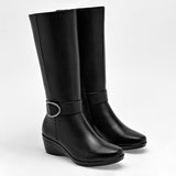 Bota caña larga para mujer marca Flexi Negro cod. 120501