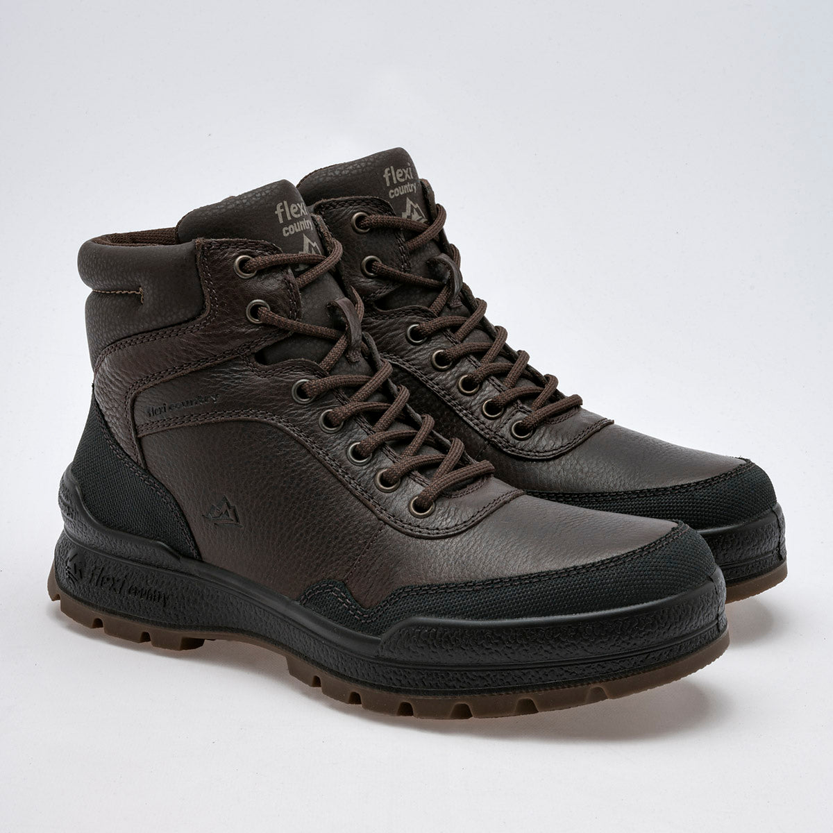 Bota de piel para hombre marca Flexi Café cod. 120604