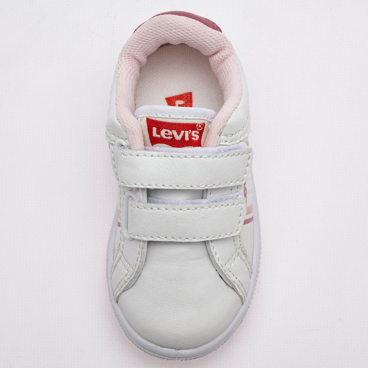 Tenis escolar para bebé niña marca Levi's Blanco cod. 120838