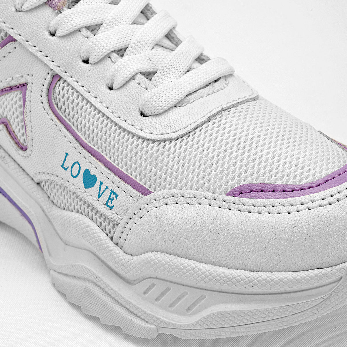 Tenis escolar para niña marca Moramora Blanco cod. 120866