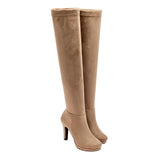 Bota caña larga para mujer marca Pietro Alessandro Beige cod. 120919