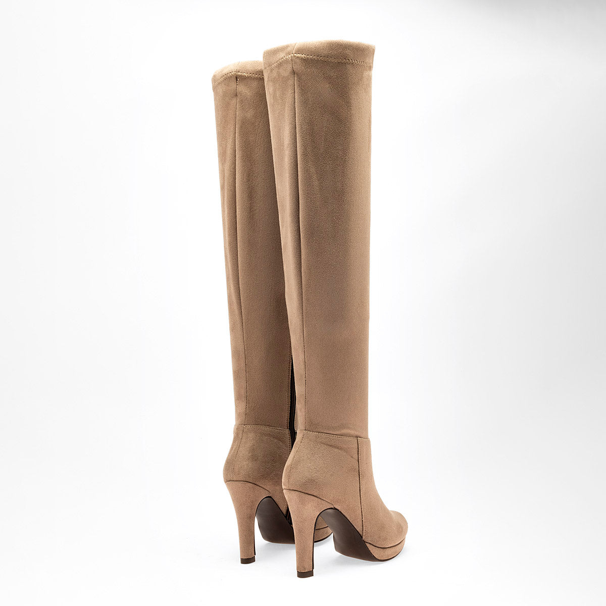 Bota caña larga para mujer marca Pietro Alessandro Beige cod. 120919