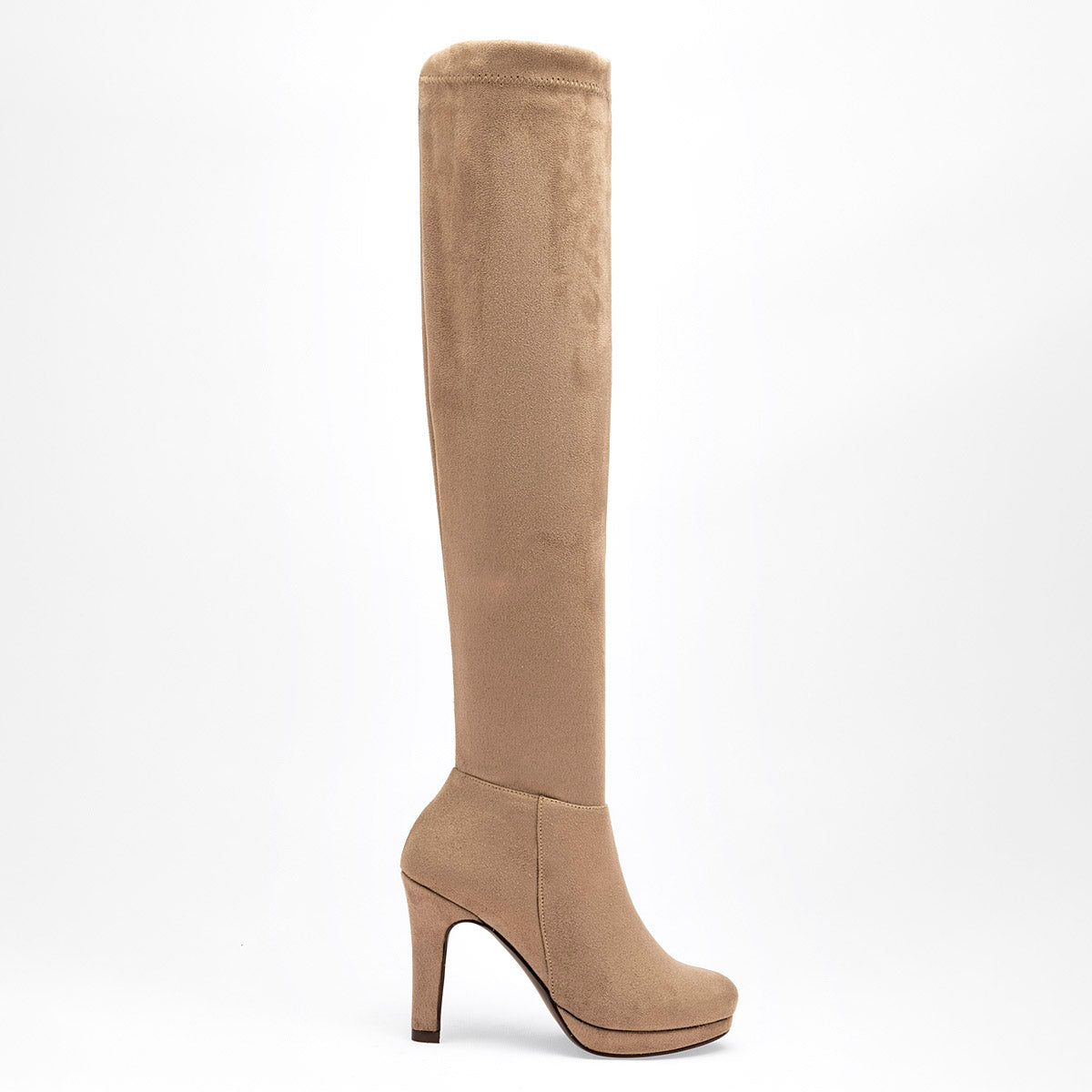 Bota caña larga para mujer marca Pietro Alessandro Beige cod. 120919