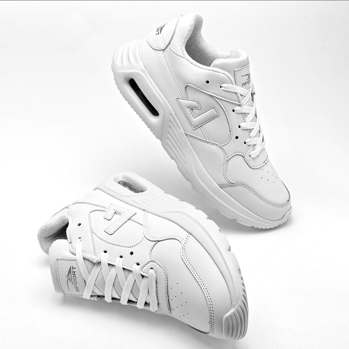 Tenis escolar para Hombre marca Apoort Blanco
