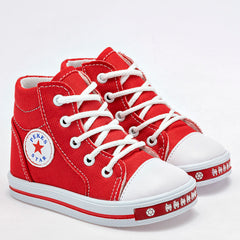 Tenis urbano tipo Botín Chaparrin rojo para bebé Niño