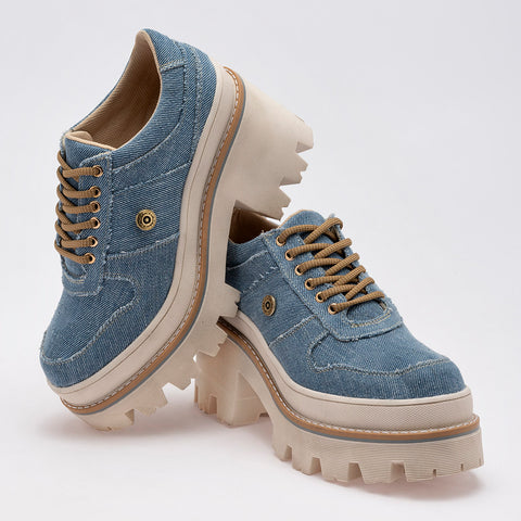 Zapato Mocasín mezclilla Moramora para mujer