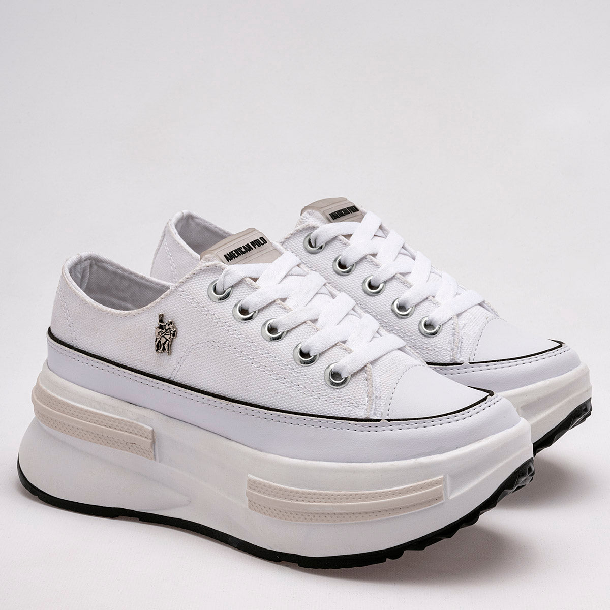 Tenis urbano para mujer marca American Polo Blanco cod. 122112