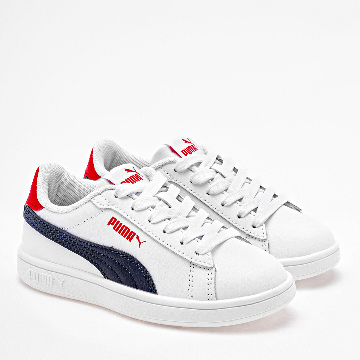 Tenis urbano Smash 3.0 L PS para niño marca Puma Blanco cod. 123285