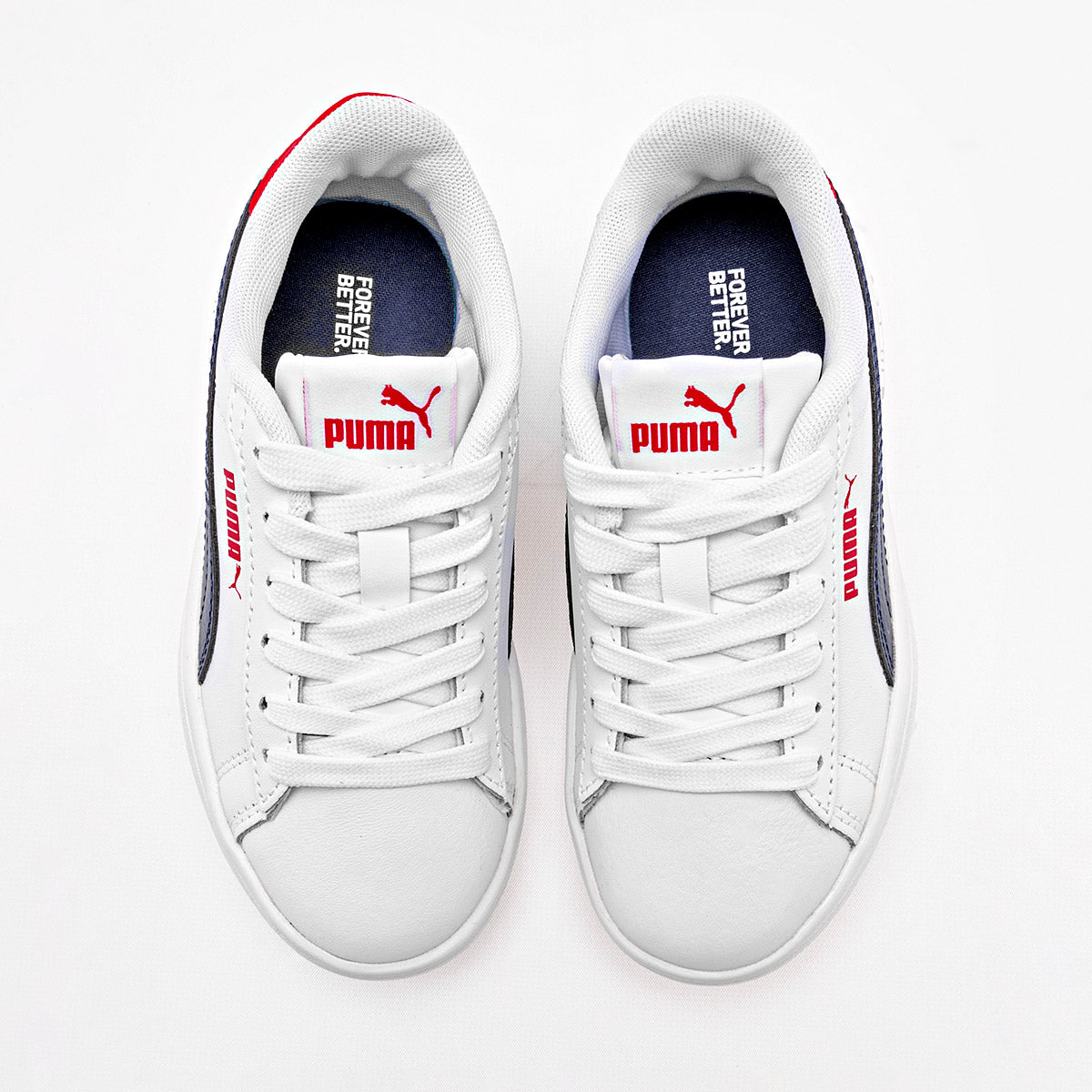 Tenis urbano Smash 3.0 L PS para niño marca Puma Blanco cod. 123285