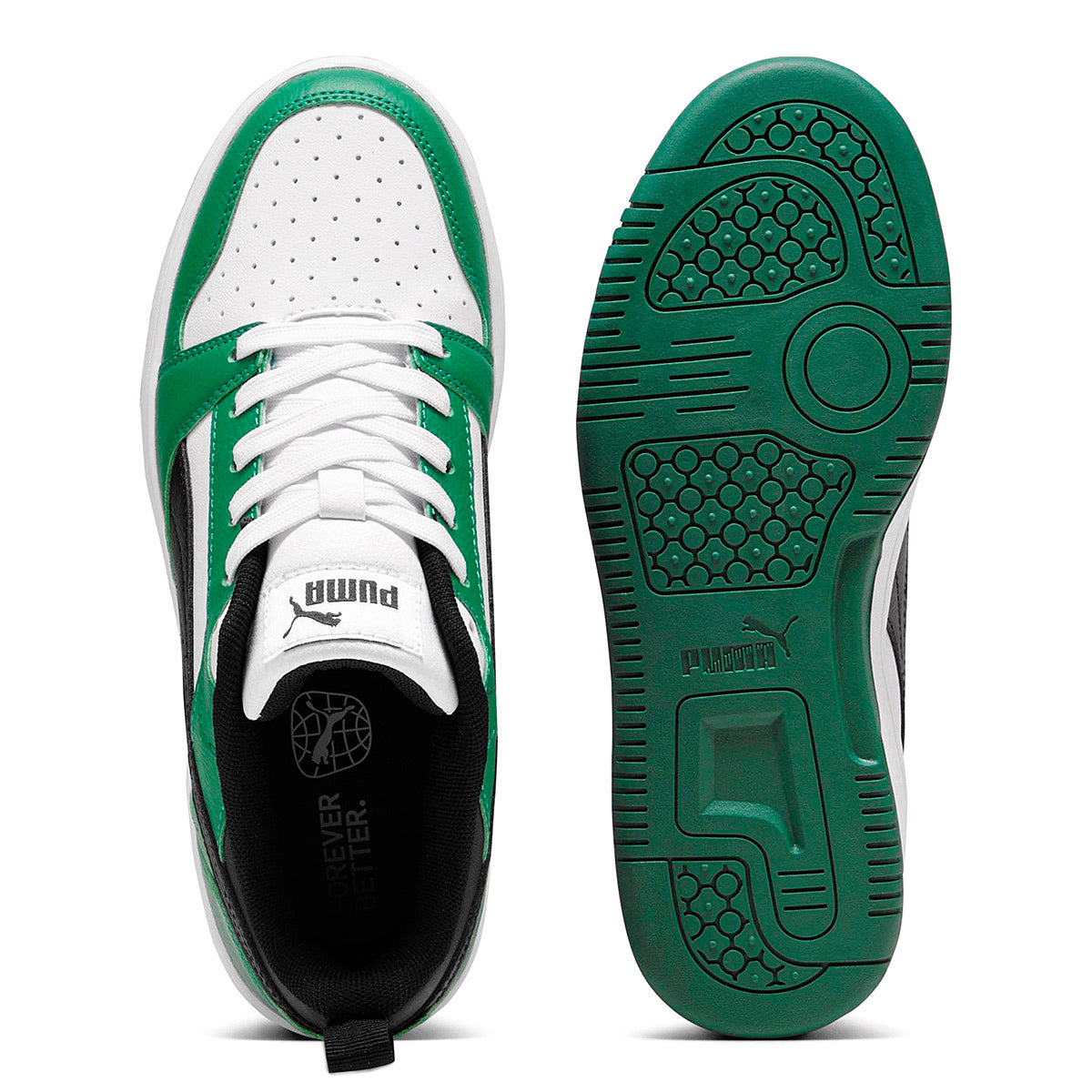 Tenis Puma Rebound v6 Lo Jr para Joven marca Puma Verde cod. 123357