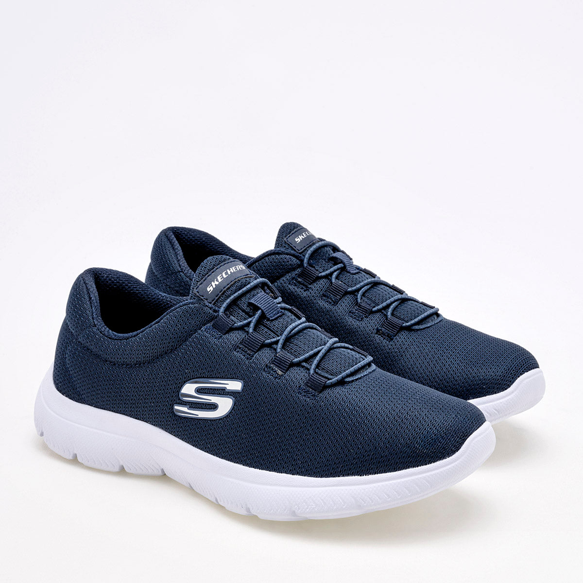 Tenis modelo Summits para mujer marca Skechers Azul Marino cod. 123617