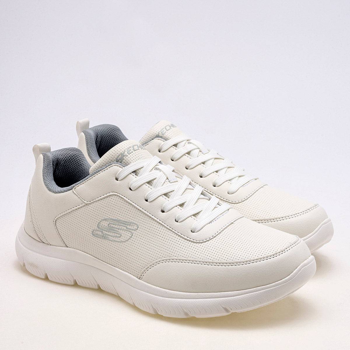 Tenis escolar para joven Summits marca Skechers Blanco cod. 123643