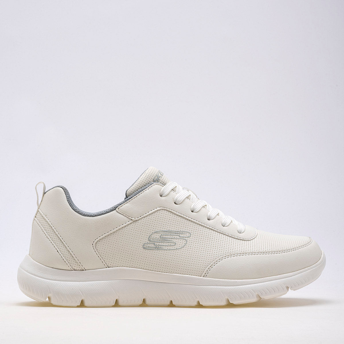 Tenis escolar para joven Summits marca Skechers Blanco cod. 123643