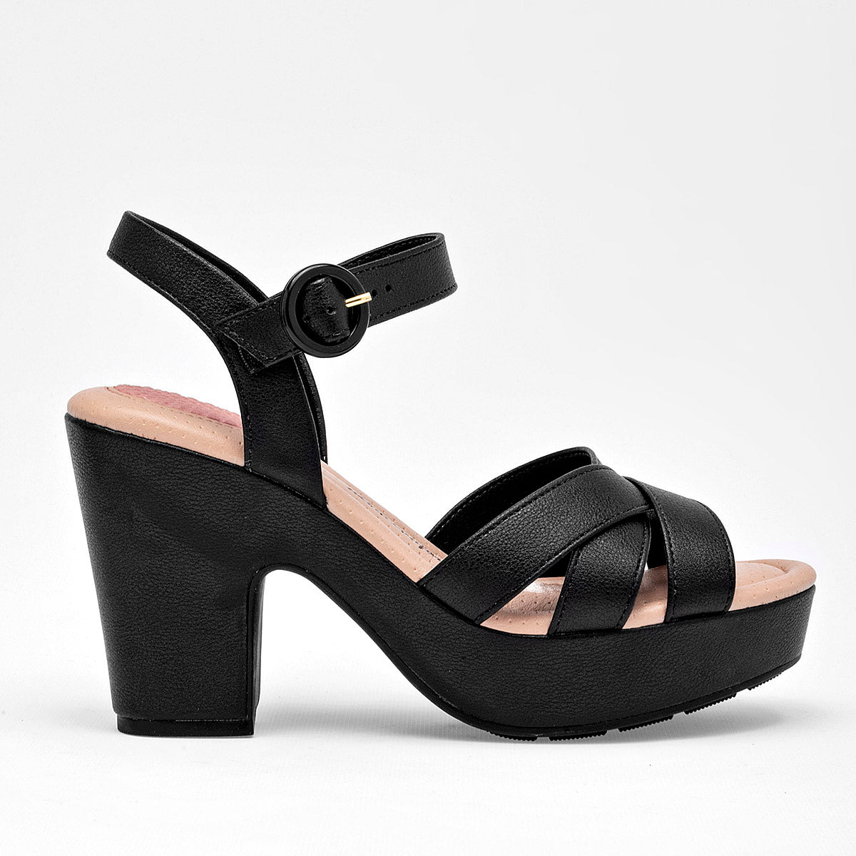 Sandalia plataforma para mujer marca Modare Negro cod. 124679