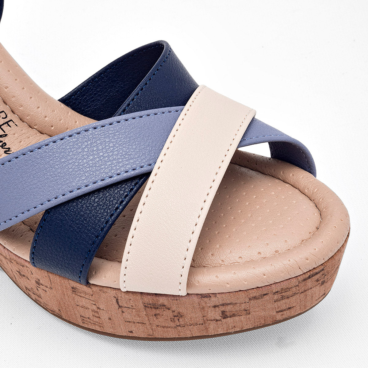 Sandalia plataforma para mujer marca Modare Azul marino cod. 124681