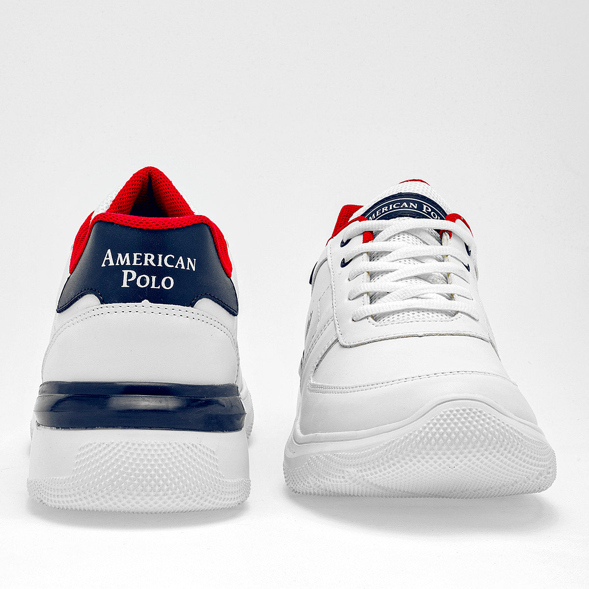 Tenis escolar suela chunky para joven marca American Polo Blanco cod. 124717