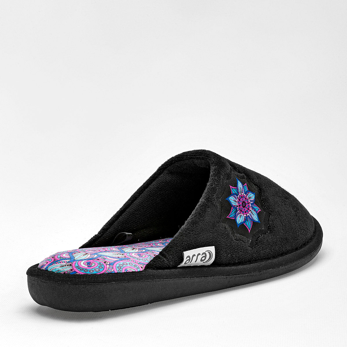 Pantufla para mujer marca Arra Negro cod. 124745