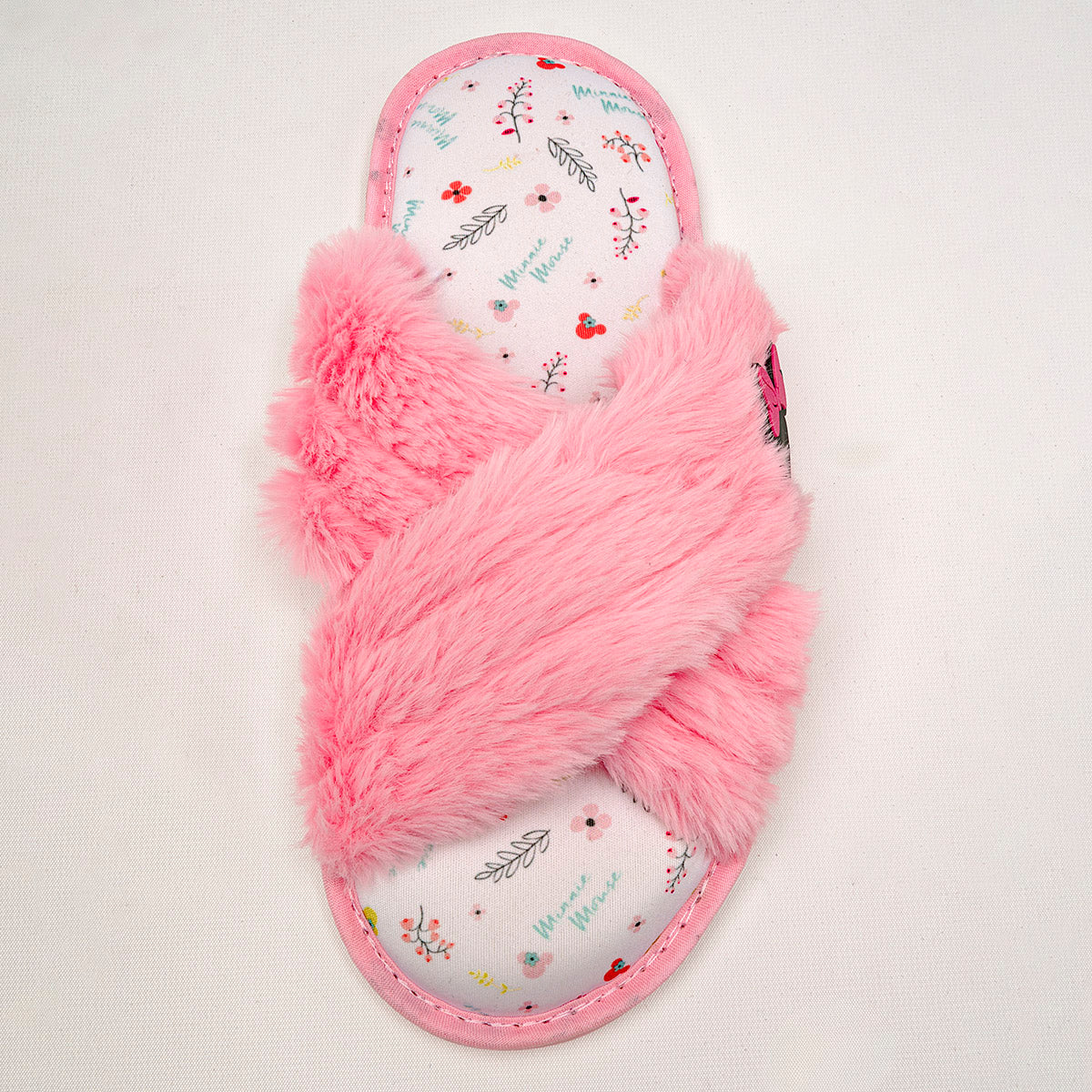 Pantufla para mujer de Minnie Mouse marca Arra Rosa cod. 124750