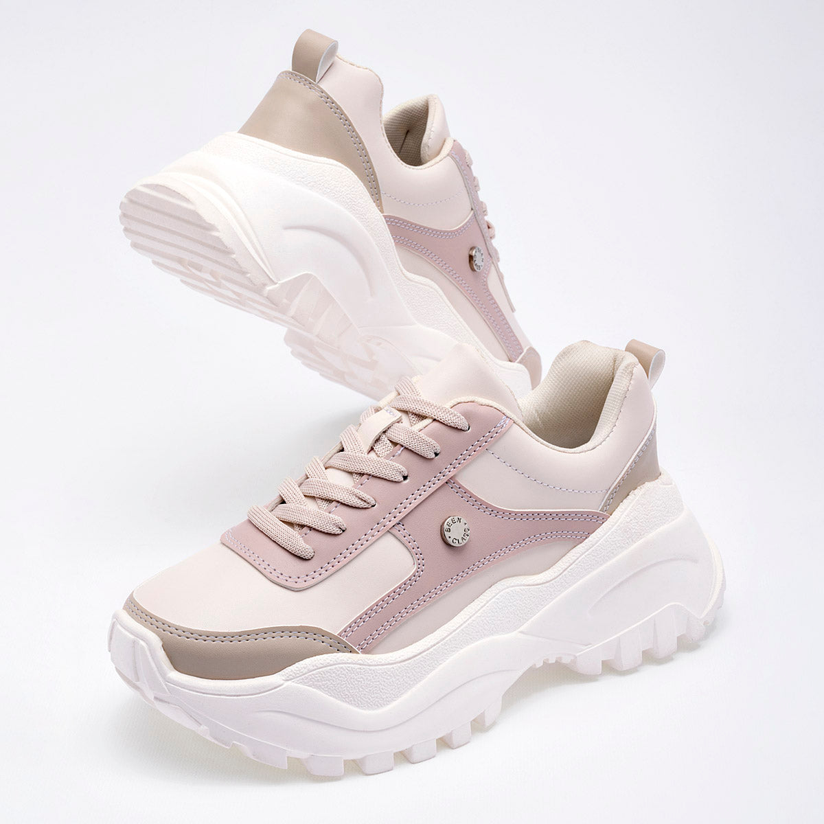 Pakar.com  | 🎄 Regalos de navidad y fin de año | Tenis sneakers chunky para mujer marca Been Class Marfil cod. 124784