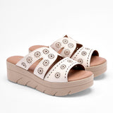 Sandalia slide chunky para mujer marca Been Class Beige cod. 124786