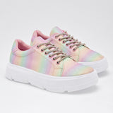 Tenis sneakers glitter para mujer marca Celex Multicolor cod. 124896