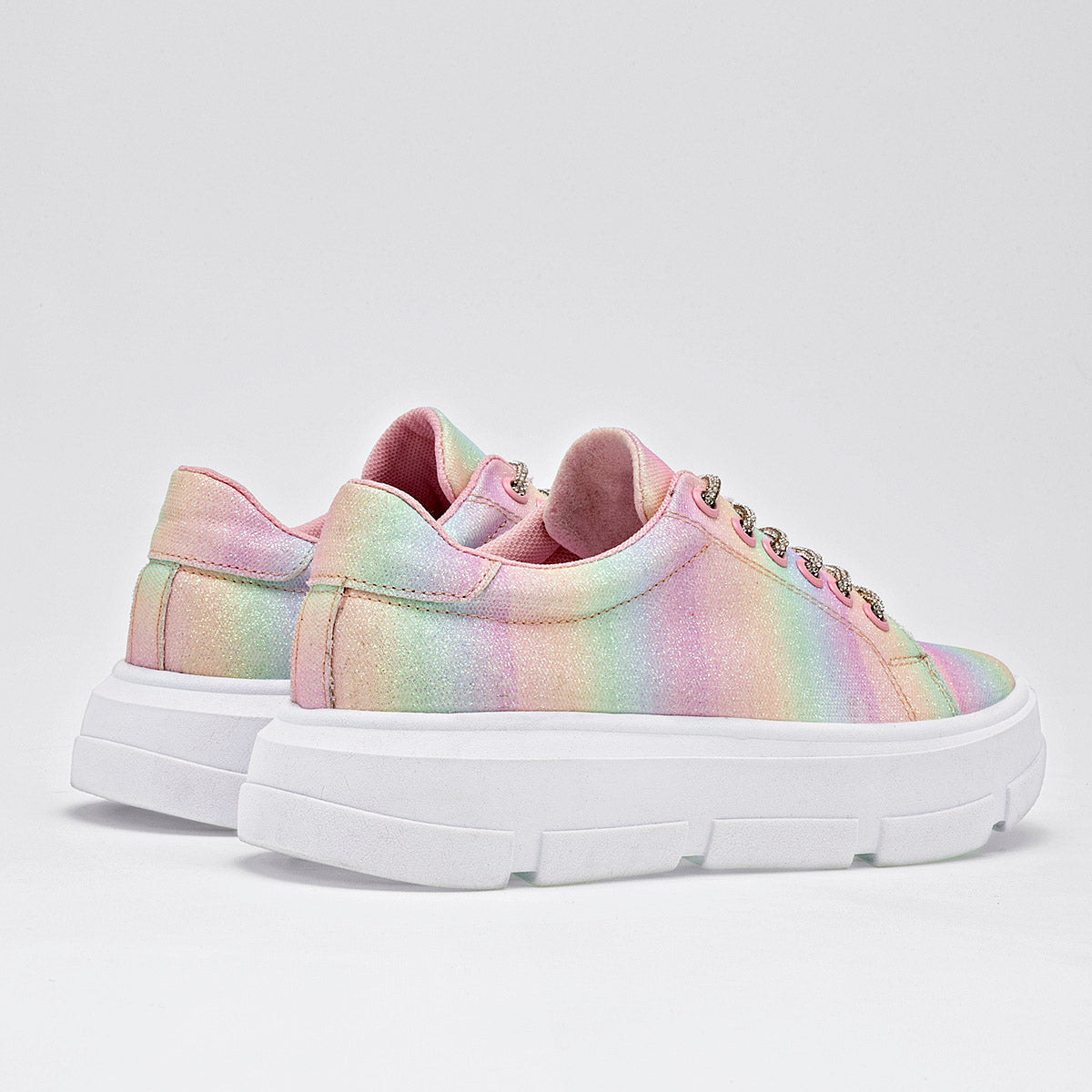 Tenis sneakers glitter para mujer marca Celex Multicolor cod. 124896