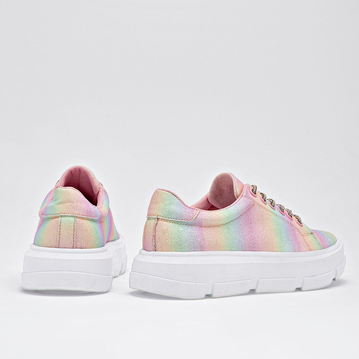 Tenis sneakers glitter para mujer marca Celex Multicolor cod. 124896