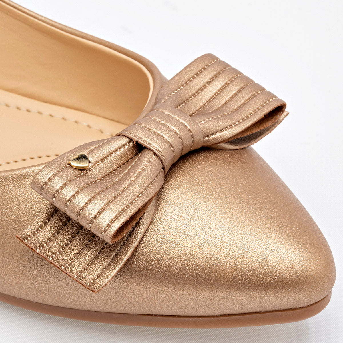 Balerina Flat moño para mujer marca Clasben Oro cod. 124926