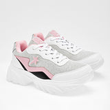 Tenis sneakers chunky para mujer marca Clasben Plata cod. 124939