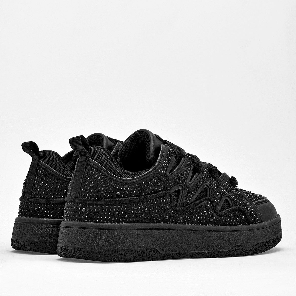 Tenis sneakers chunky para mujer marca Clasben Negro cod. 124944