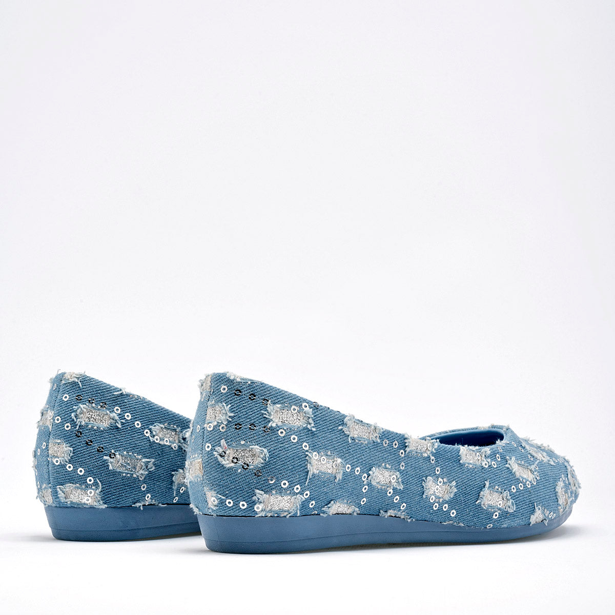 Balerina Flat mezclilla para mujer marca Clasben Azul cod. 124957