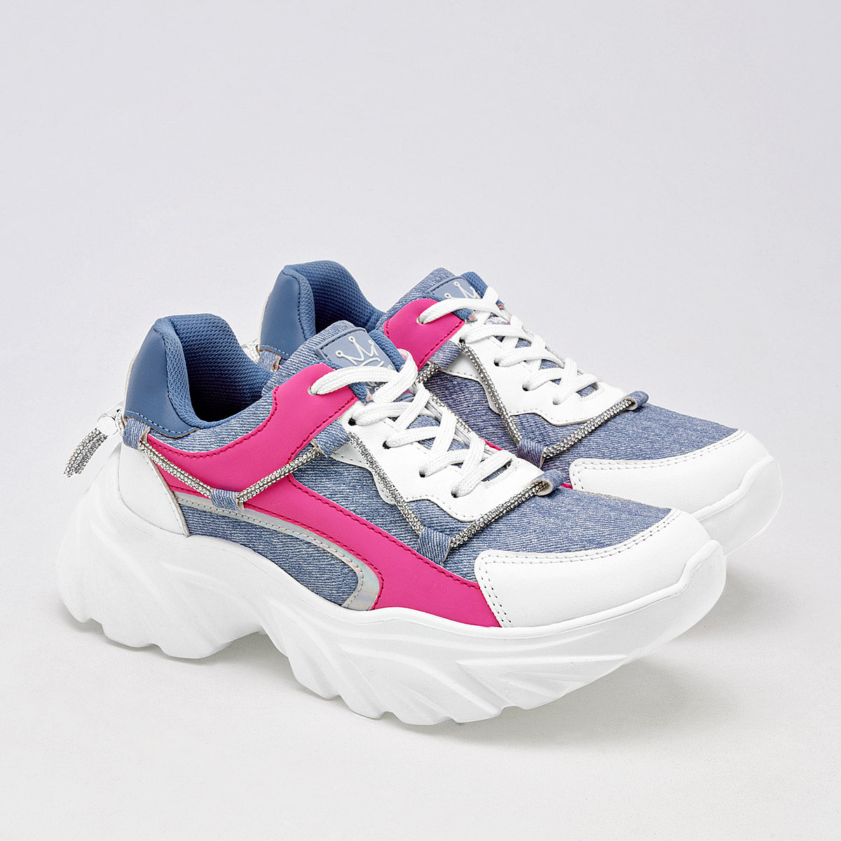 Tenis Chunky para mujer marca Clasben Azul cod. 124958