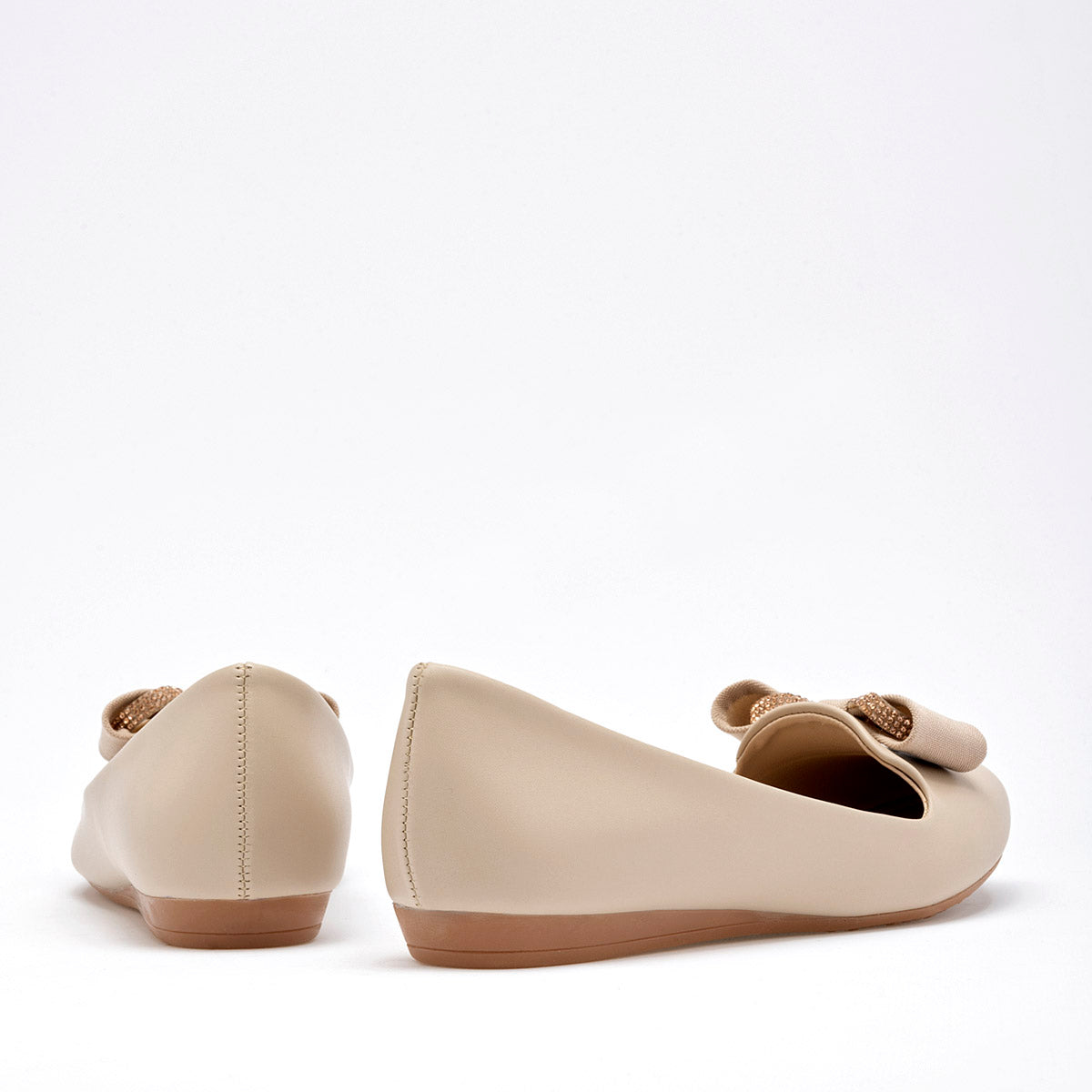 Balerina Flat moño para mujer marca Clasben Beige cod. 124961