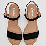 Sandalia plataforma Yute para mujer marca D'Cristian Negro cod. 125022