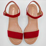 Sandalia plataforma Yute para mujer marca D'Cristian Rojo cod. 125023