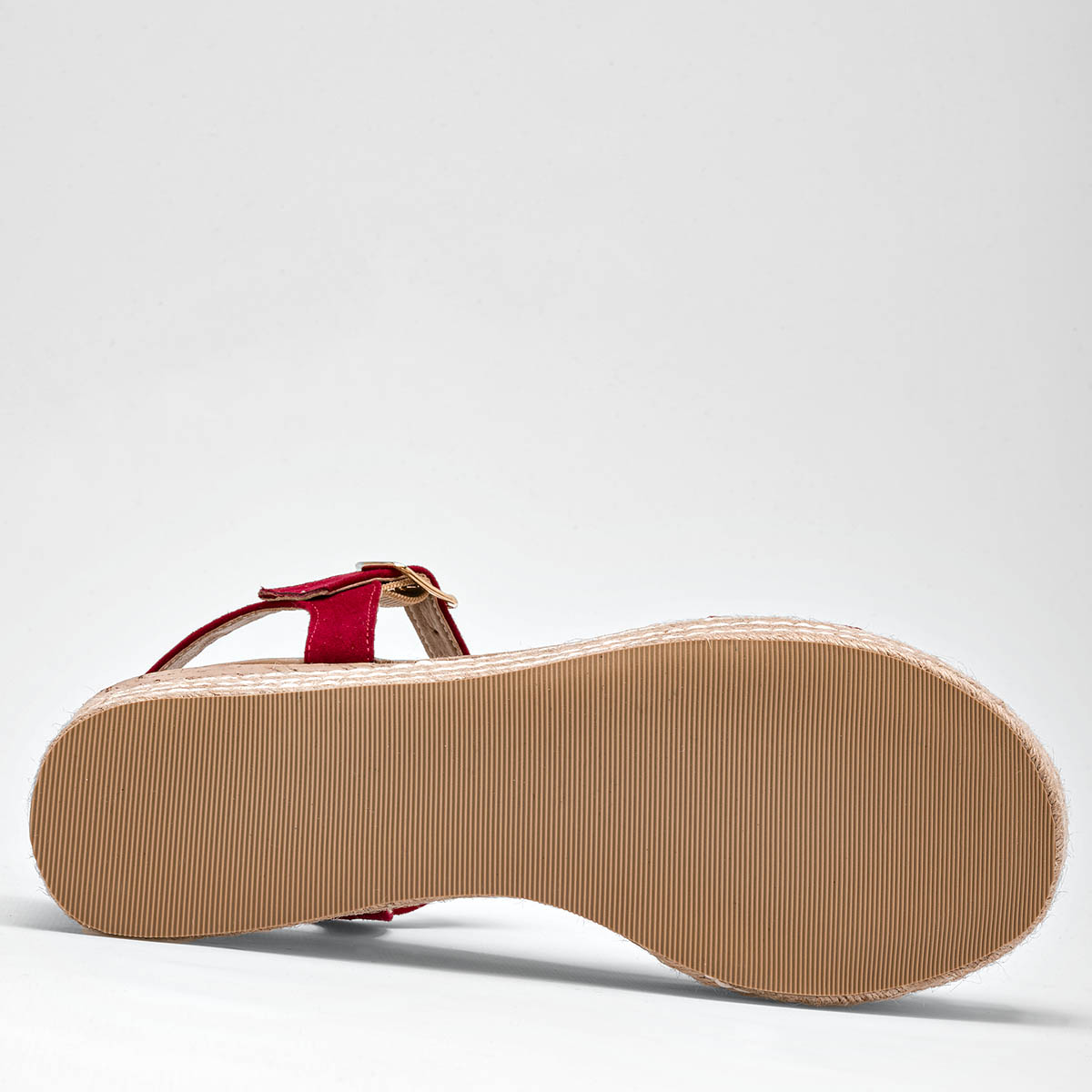 Sandalia plataforma Yute para mujer marca D'Cristian Rojo cod. 125023