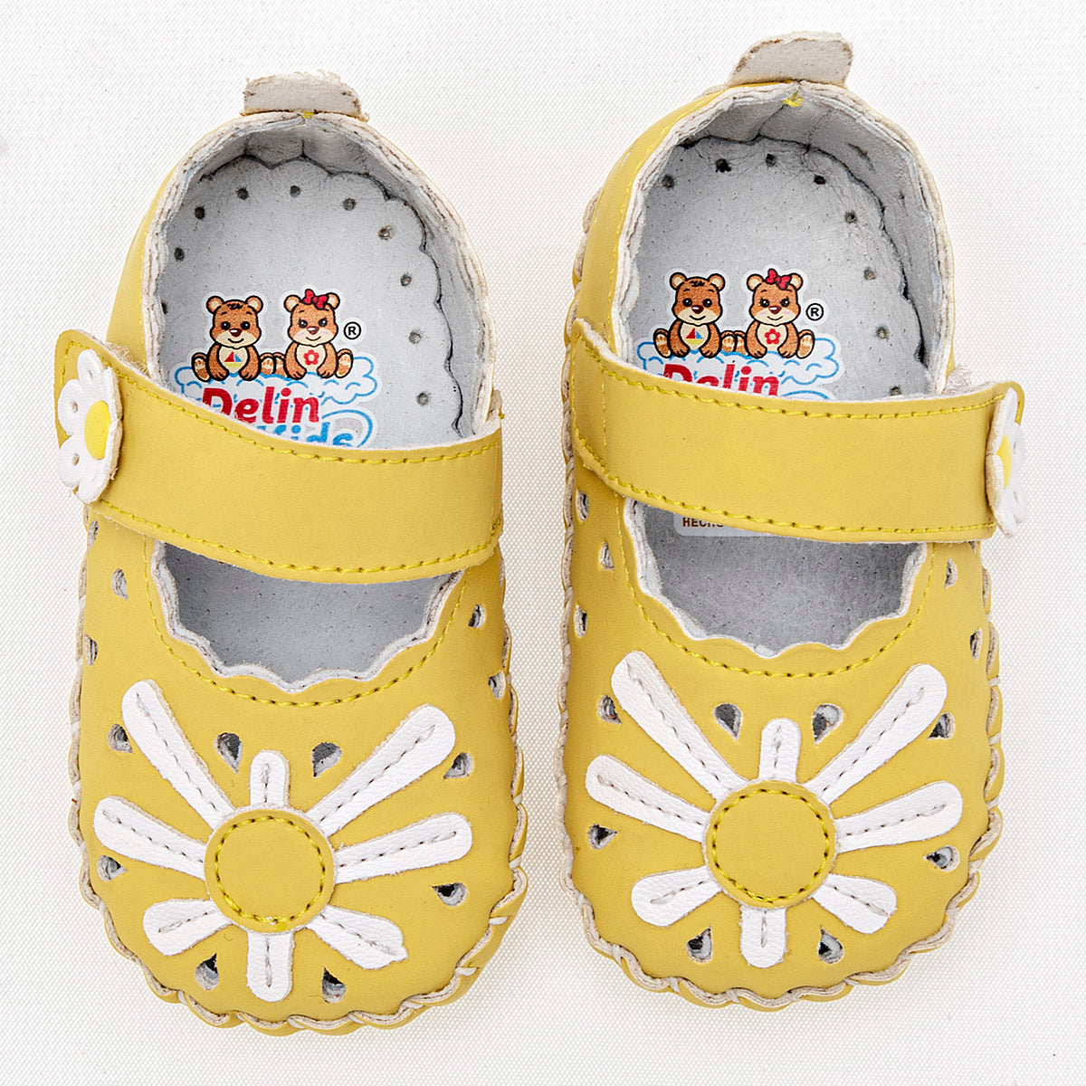 Zapatito para bebé niña marca Delin Kids Amarillo cod. 125028