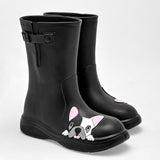 Bota Hule lluvia para mujer marca Evalight Negro cod. 125116