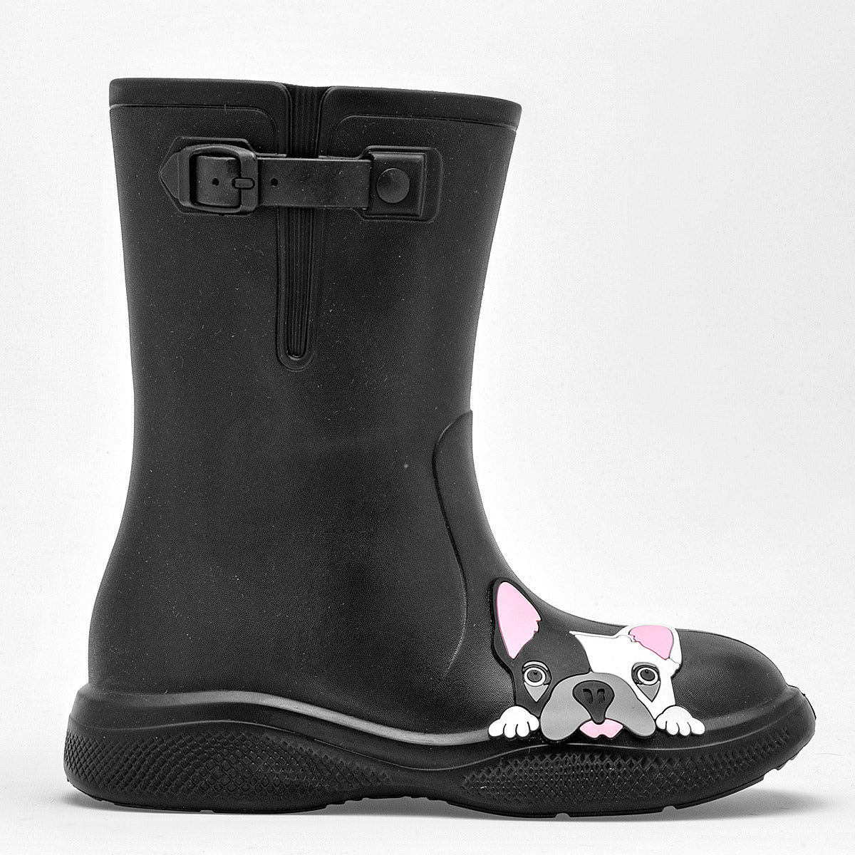 Bota Hule lluvia para mujer marca Evalight Negro cod. 125116