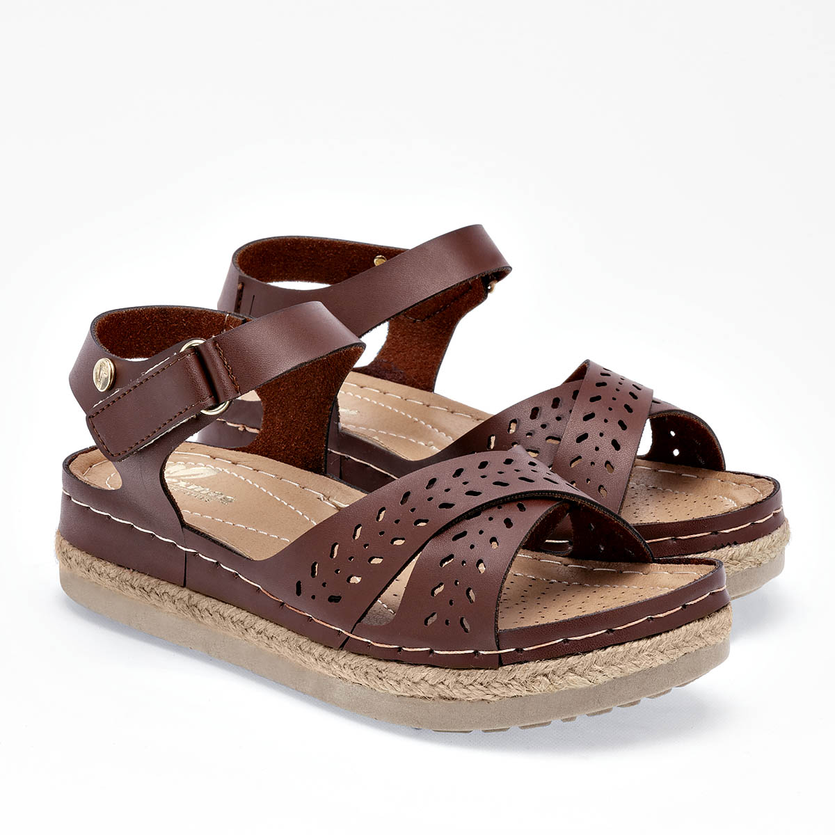 Sandalias confort para mujer marca Flexmas Café cod. 125167