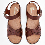 Sandalias confort para mujer marca Flexmas Café cod. 125167