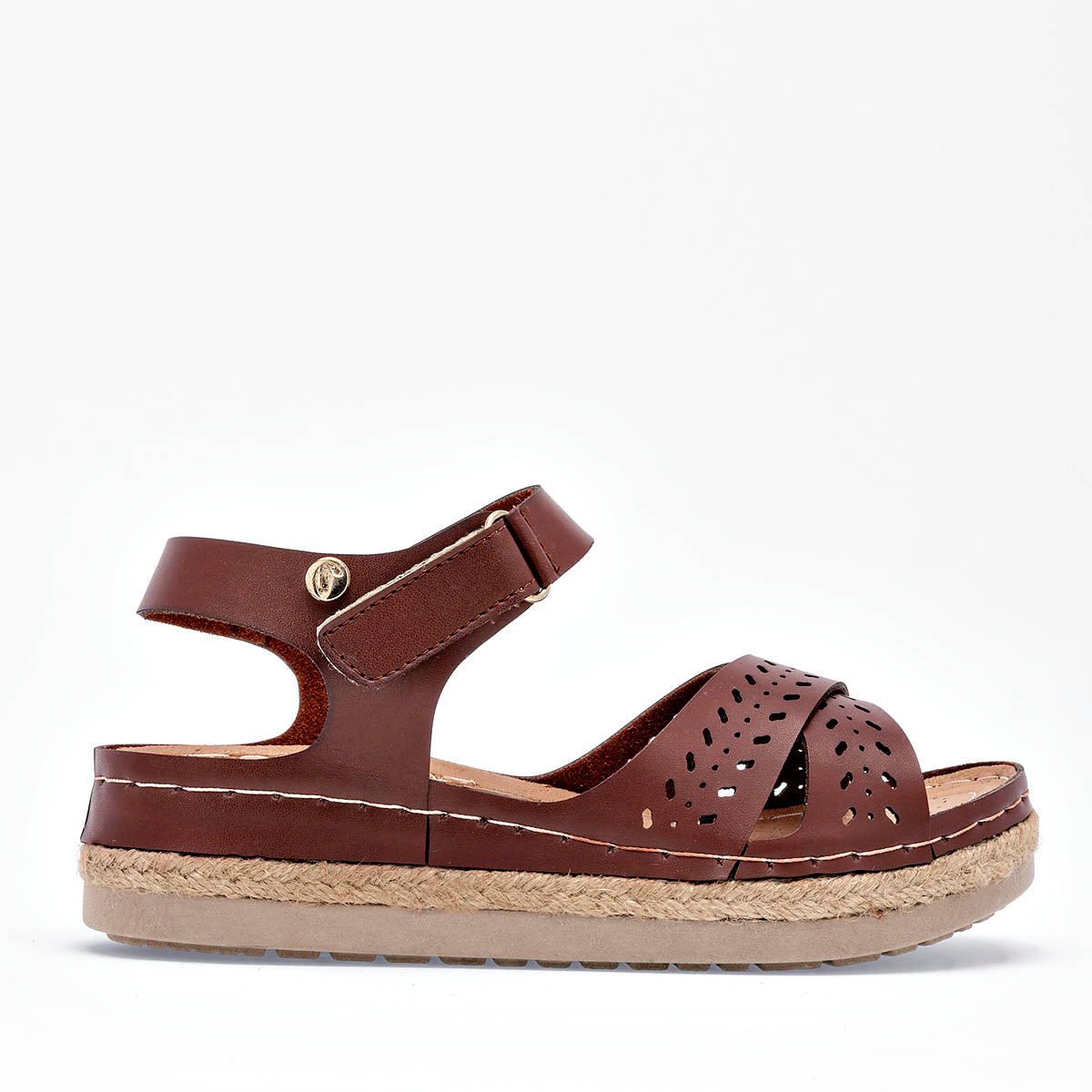 Sandalias confort para mujer marca Flexmas Café cod. 125167